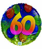 18" Happy 60th Birthday Floating Balloons