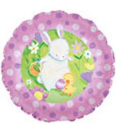 18" Easter Garden Bunny Balloon