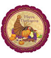 18" Happy Thanksgiving Cornucopia