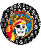 18" Happy Halloween Pirate Balloon