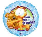 18" Garfield You're Too Cute to be Sick Balloon