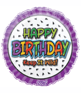 9" Airfill Only Happy Birthday Keep it Wild Balloon