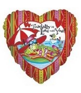 18" Toadally In Love With You Foil Balloon