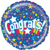 21" Mighty Bright: Starry Congrats