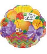 18" Dia De Los Muertos Fruit Basket Balloon (Spanish)