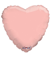 9" Airfill Only Solid Rose Gold Heart Balloon