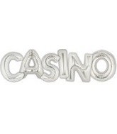 40" Megaloon "Casino" Pack Silver Balloon