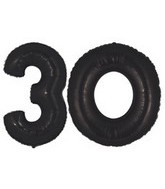 40" Black Megaloon Numbers "30"