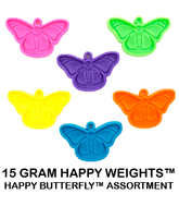 15 Gram Happy Balloon Weights Neon Butterfly Asst.