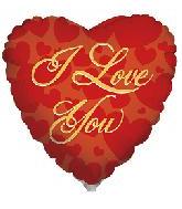 4" Airfill Only I Love You Gold Balloon