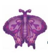 28" Purple/Pink Butterfly