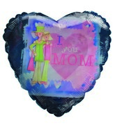 18" Daughter Mother I love You Mom Blue & Pink Heart