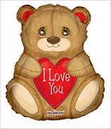 18" I Love You Balloon Bear Shape