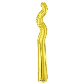 14" Airfill Only Airfill Only Kurly Zig Zag Gold Balloon