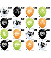 11" Special Assorted (25 Count) Star Wars Birthday Assorted Latex Balloons