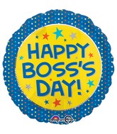18" Boss's Day Yellow & Blue Balloon
