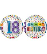 16" Happy 18th Birthday Rainbow Balloon