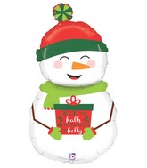 40" Foil Shape Holiday Snowman