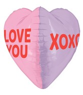 23" Multi-Sided Foil Shape Dimensionals Hearts Balloon