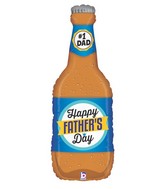 34" Clear Shape Father's Day Beer Bottle Balloon