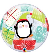 22" Bubble Balloon Penguins and Presents