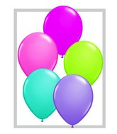 11" Trendy Assorted 100 Count Qualatex Latex Balloons Plain Latex