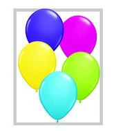 11" Party Assorted 100 Count Qualatex Latex Balloons Plain Latex