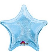 32" Anagram Brand Jumbo Holographic Star Blue Dazzler Star Balloon