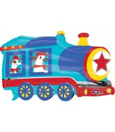 30" Jumbo Happy Train Foil Balloon