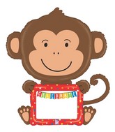 43" Shape Packaged ReMARKables Birthday Monkey