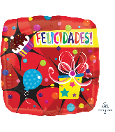 18" Felicidades Bubbles Cupcakes Gifts Balloon