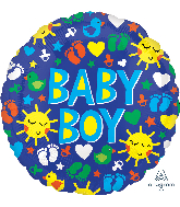 21" Baby Boy Sunshine Fun ColorBlast Foil Balloon