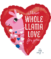 18" Llama Love Foil Balloon