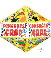 21" UltraShape Anglez Congrats Grad Foil Balloon