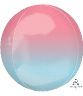 16" Foil Balloon Ombre Orbz Pink and Blue