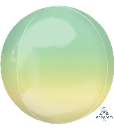 16" Foil Balloon Ombre Orbz Yellow and Green