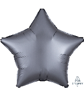 18" Satin Luxe Star Graphite Foil Balloon