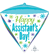 17" Jumbo Diamondz Assistant's Day Stripes Balloon