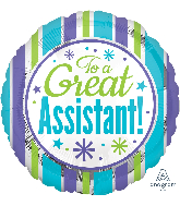 18" Great Assistant Stripes Balloon