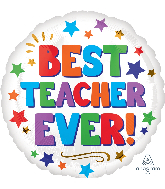18" Best Teacher Ever Foil Balloon