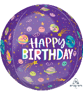15" Smiling Galaxy Happy Birthday Foil Balloon