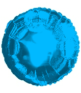 18" CTI Brand Blue Circle Foil Balloon