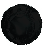 18" CTI Brand Black Circle Foil Balloon