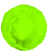 18" CTI Brand Lime Green Circle Foil Balloon