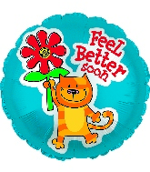 17" Feel Better Soon Kitty Balloon