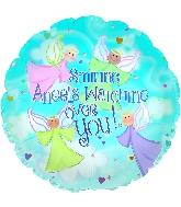 18" Smiling Angels Watch Foil Balloon