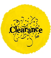 18" Clearance Balloon Yellow With Black