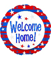 18" Welcome Home Red, White, and Blue Balloon