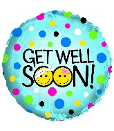 17" Get Well Soon Smileys Foil Balloon
