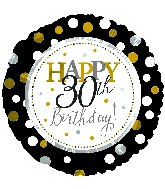 18" Happy 30th Birthday Foil Balloon
